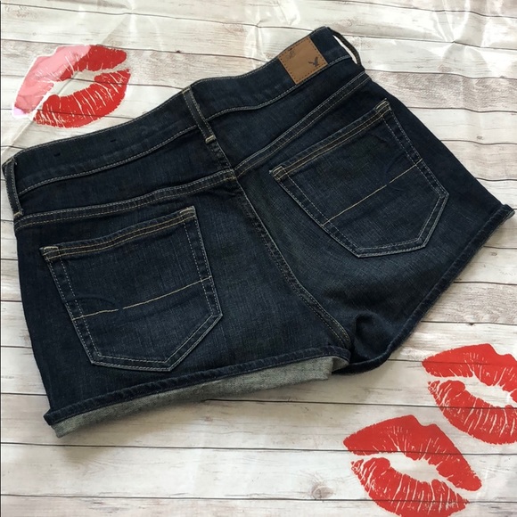 American Eagle High Waisted Shortie Denim Shorts - Picture 5 of 15